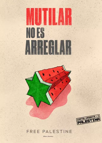 Cartel Urgente X Palestina | Roberto Mendez | Cuba